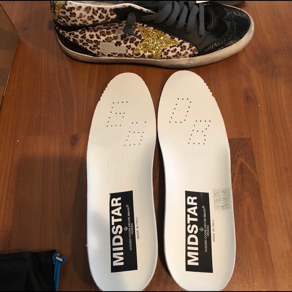 Golden Goose Mid Star Leopard Sz 39 - Picture 7 of 8